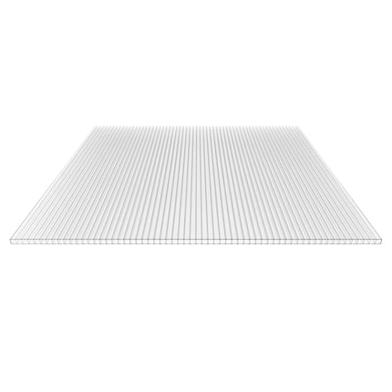Polycarbonaat kanaalplaat 10 mm, helder, bovenaanzicht