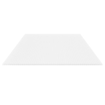 Polycarbonaat kanaalplaat 16 mm, opaal wit, schuin van boven, vrijstaand