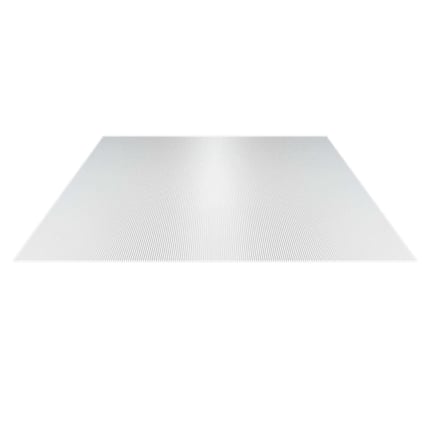 Polycarbonaat kanaalplaat 6 mm, helder, vrijstaand, bovenaanzicht