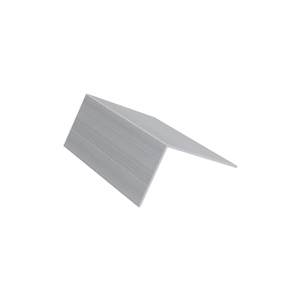 Remhoek van blank aluminium, schuin, hoofdweergave