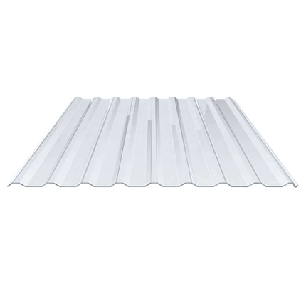 PVC lichtplaat 20/1100, helder licht blauw getint, profiel met golven en ribben