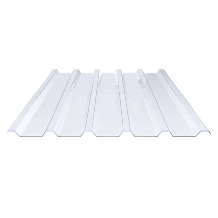 SALUX PVC damwandplaat 207/35, helder licht blauw getint, 1,50 mm dik, bovenaanzicht