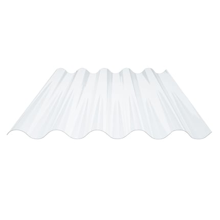 VLF PVC golfplaat 177/51, helder licht blauw getint, dikte 1,40 mm, bovenaanzicht