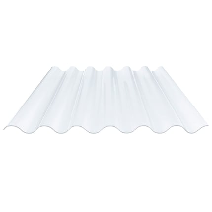 VLF PVC golfplaat 177/51, 1,40 mm dik, helder licht blauw getint, hoofdweergave