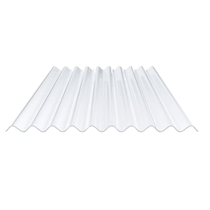 PVC golfplaat 95/35, 1,20 mm, helder licht blauw getint, VLF, bovenaanzicht