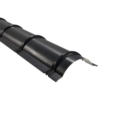 Nokvorst halfrond, donkergrijs, 0,50 mm staal met matpolyester coating, hoofdweergave