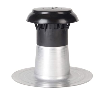 Platdak ontluchter van DACHPROTECT, zwart en zilver-metallic, hoofdweergave