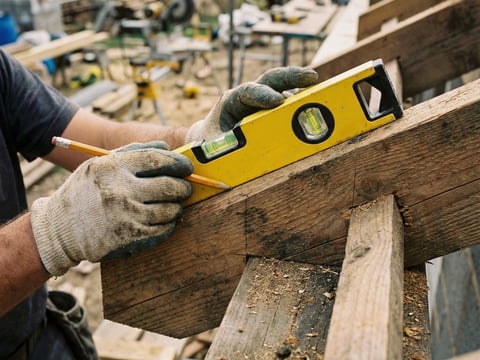 Weergave van de bevestiging van regengootbeugels