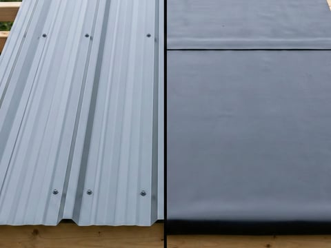 Vergelijking van damwandplaten en EPDM folie voor het tuinhuisje