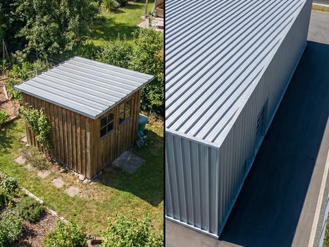 Vergelijking tussen standaard damwandplaten en warmdakplaten voor de bouw van hallen