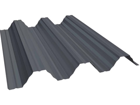 Duurzame, grijswitte golfplaten van robuust materiaal, geoptimaliseerd voor dakbedekking en muurbekleding, bieden betrouwbare bescherming in alle weersomstandigheden