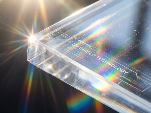 Massivplatte mit UV-Schutzschicht im Sonnenlicht