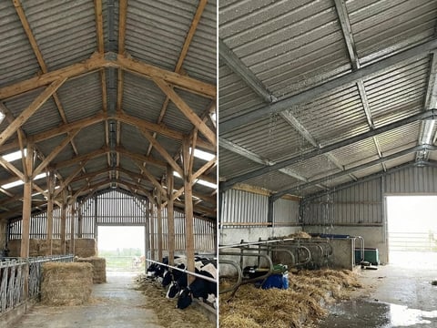 Vergelijking tussen vezelcement en plaatstaal voor agrarische gebouwen