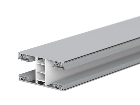 Aluminium montage profiel voor 16 mm kanaalplaten op een houten constructie