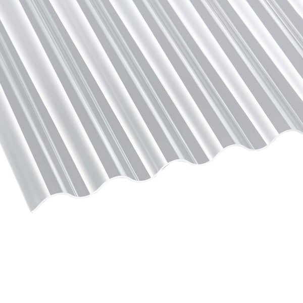 Acrylglas golfplaat 76/18, 3,00 mm, helder, detail van de golfstructuur