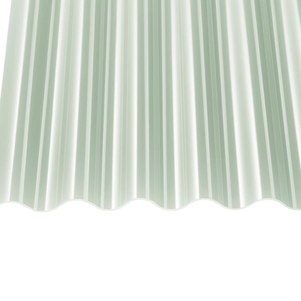 Acrylglas golfplaat 76/18, opaal wit, 3,00 mm dikte, van bovenaf met doorlopend golfprofiel