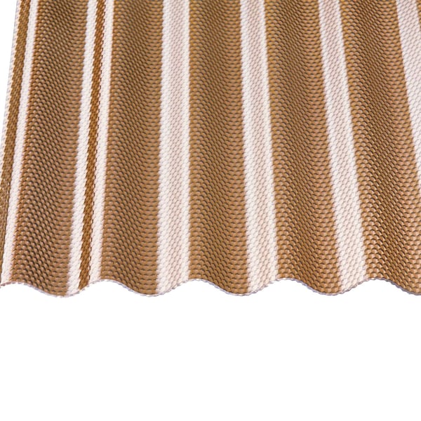 Acrylglas golfplaat 76/18, Brons, 3,00 mm, bovenaanzicht met honingraatstructuur