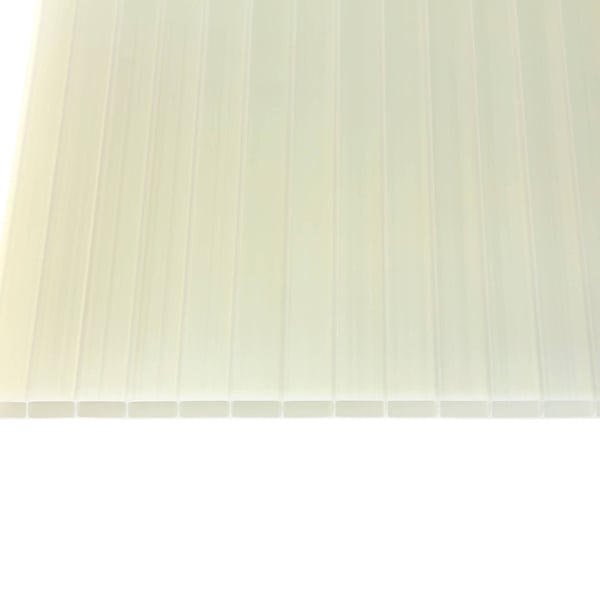 Acrylglas kanaalplaat 16 mm Goud-opaal, bovenaanzicht van de kanaalstructuur