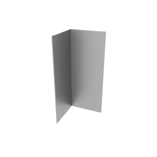 Binnenhoek van staal, 0,50 mm, grijs aluminiumkleurig, hoofdweergave