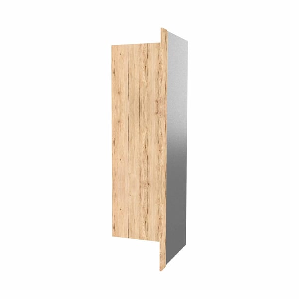 Binnenhoek | 15 cm x 15 cm x 2,00 m | Staal 0,50 mm | 25 µm Polyester | Houtlook - Ahorn