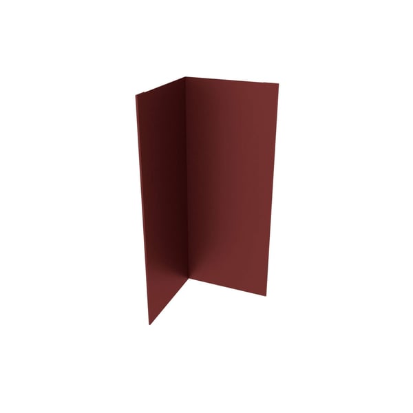 Binnenhoek Roodbruin RAL 8012 staal 0,50 mm met PURLAK® coating, hoofdaanzicht