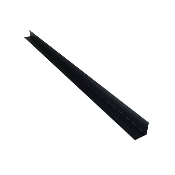 Binnenhoek van staal, antracietgrijs (RAL 7016), 80x80x3000 mm, 0,50 mm dik, 25 µm polyester coating