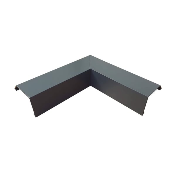 Binnenhoek ISOS van aluminium 1,50 mm in antracietgrijs RAL 7016, bovenaanzicht