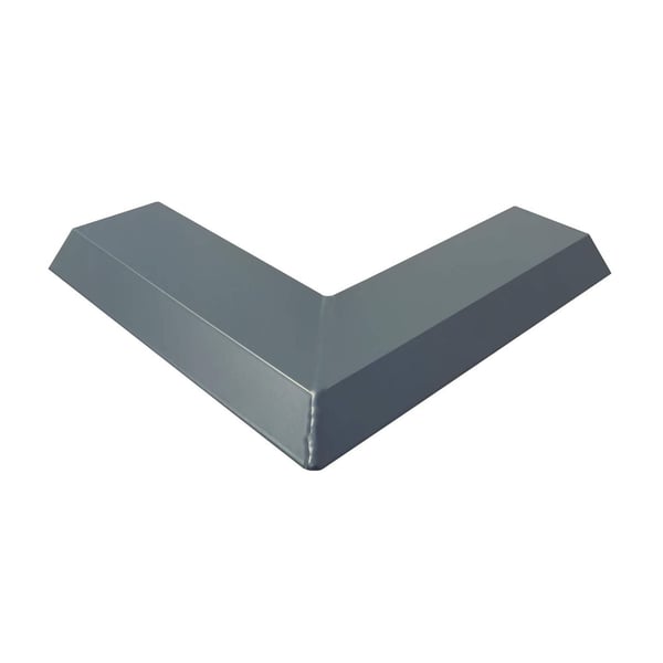 Binnenhoek ISOS van aluminium 1,50 mm in antracietgrijs RAL 7016, perspectief van boven