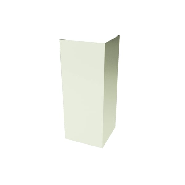 Buitenhoek Grijs wit RAL 9002 van 0,75 mm staal, 25 µm polyestercoating, vooraanzicht