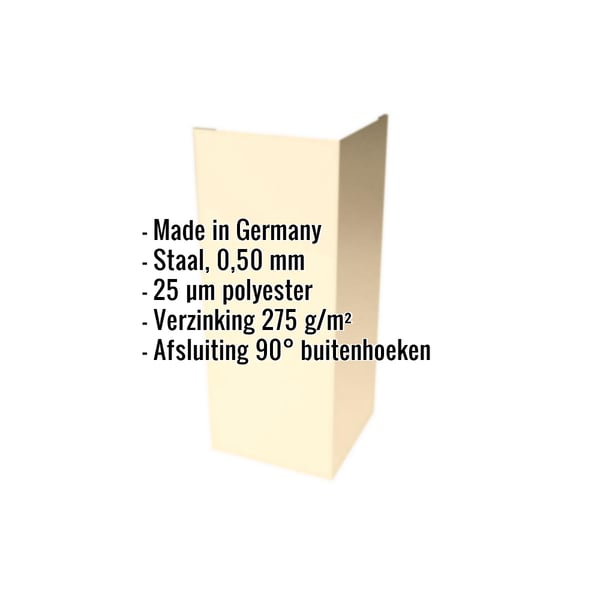 Buitenhoek Licht ivoorkleurig (RAL 1015) met ingebedde productdetails