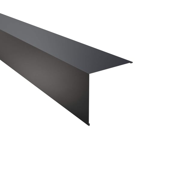 Buitenhoek van staal, Antracietgrijs RAL 7016, 0,50 mm dikte, 60 µm Puramid coating