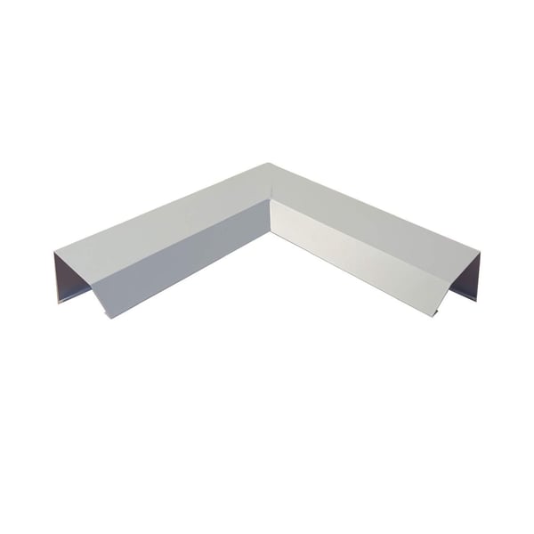 Buitenhoek ISOS aluminium Zilver-Metallic RAL 9006, 1,50 mm, onderaanzicht