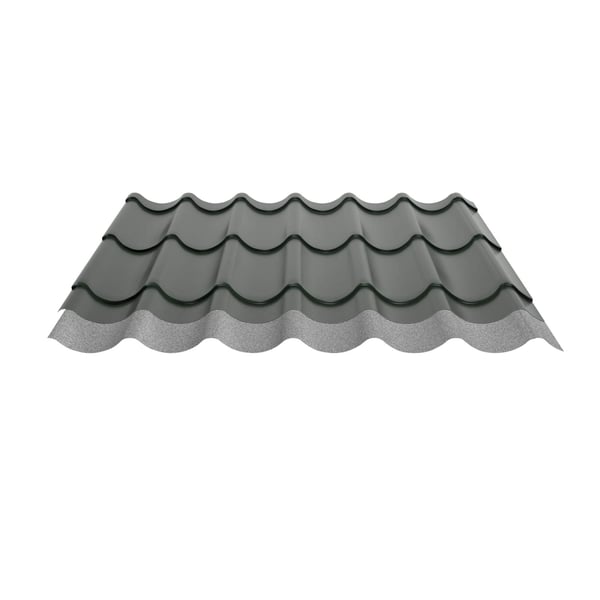 Dakpanplaat 2/1060 | Anti-Drup 1000 g/m² | Staal 0,50 mm | 25 µm Polyester | 6020 - Chroomoxydegroen