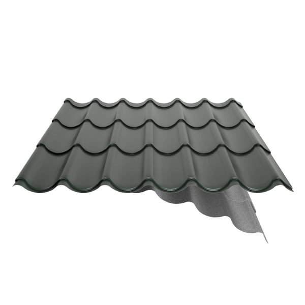 Dakpanplaat 2/1060 | Anti-Drup 1000 g/m² | Staal 0,50 mm | 25 µm Polyester | 6020 - Chroomoxydegroen