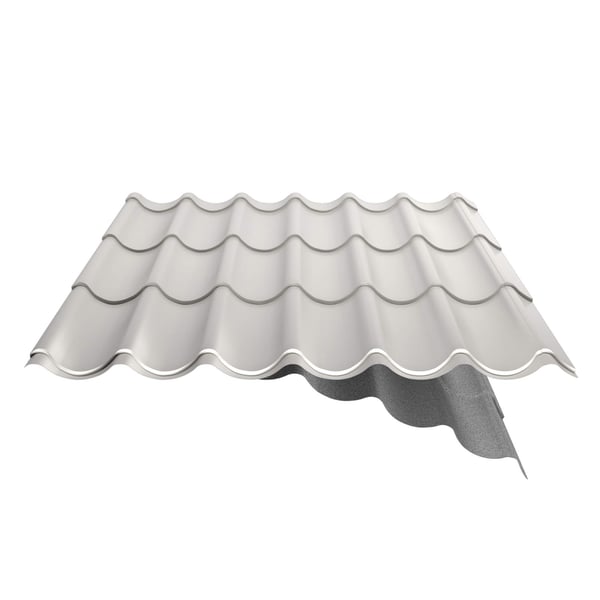Dakpanplaat 2/1060 Zuiverwit (RAL 9010) met zichtbare anticondensvliescoating