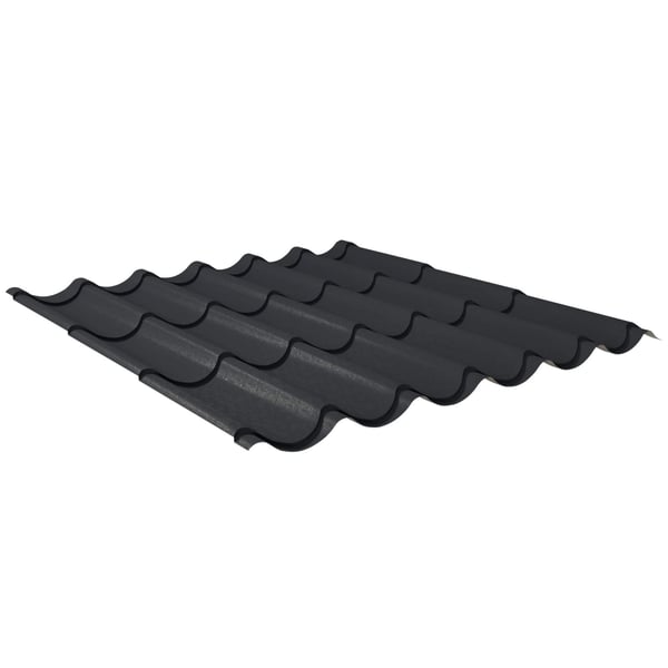 Dakpanplaat 2/1060 Antracietgrijs (RAL 7016) met 80 µm Shimoco coating, hoofdaanzicht