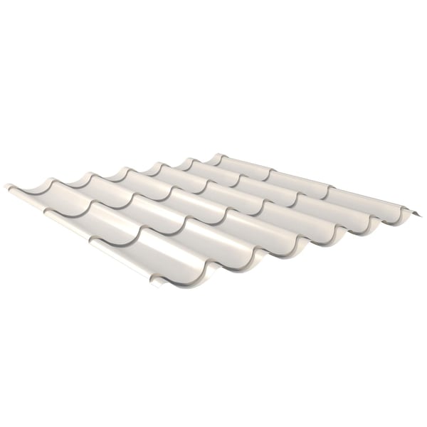 Dakpanplaat 2/1060 Zuiverwit, 0,50 mm staal, hoofdweergave, Weckman