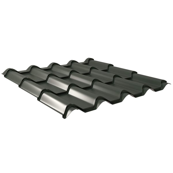 Dakpanplaat EUROPA Chroomoxydegroen, 0,63 mm staal, 25 µm polyestercoating, hoofdweergave