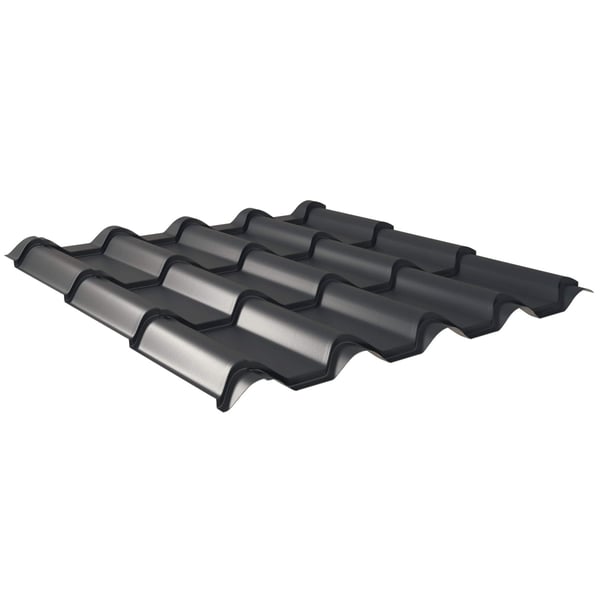 Dakpanplaat EUROPA Antracietgrijs, 0,50 mm, Puramid-coating, hoofdweergave