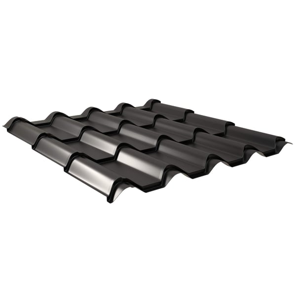 Dakpanplaat EUROPA Gitzwart, 0,50 mm staal, 25 µm polyestercoating, hoofdweergave