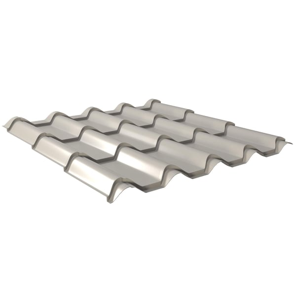 Dakpanplaat EUROPA van staal, 0,50 mm, Zilver-Metallic, 25 µm polyestercoating