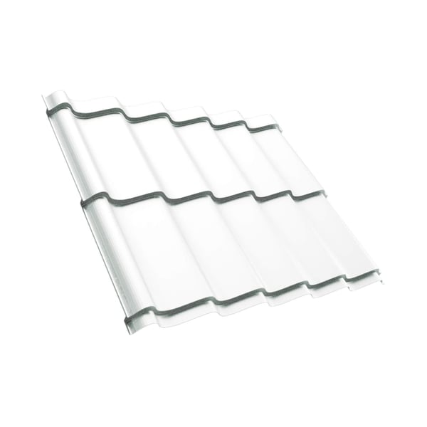 Dakpanplaat Szafir 350/15, Zuiverwit (RAL 9010), 0,50 mm, hoofdaanzicht