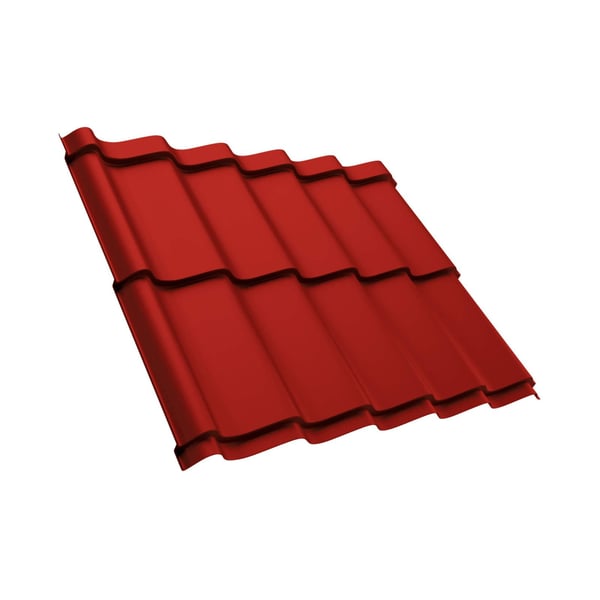 Dakpanplaat Szafir 350/15 Koraalrood, 0,50 mm, hoofdweergave