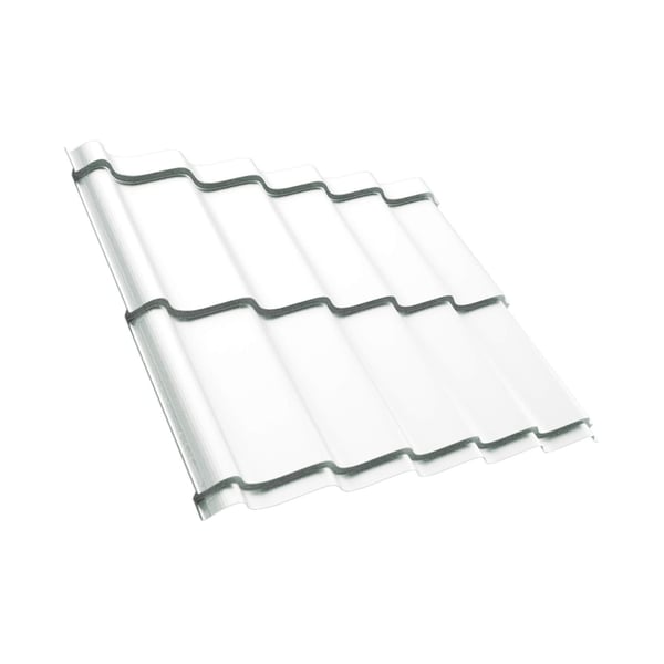 Dakpanplaat Szafir 350/15, zuiverwit RAL 9010, 0,50 mm staal, hoofdweergave