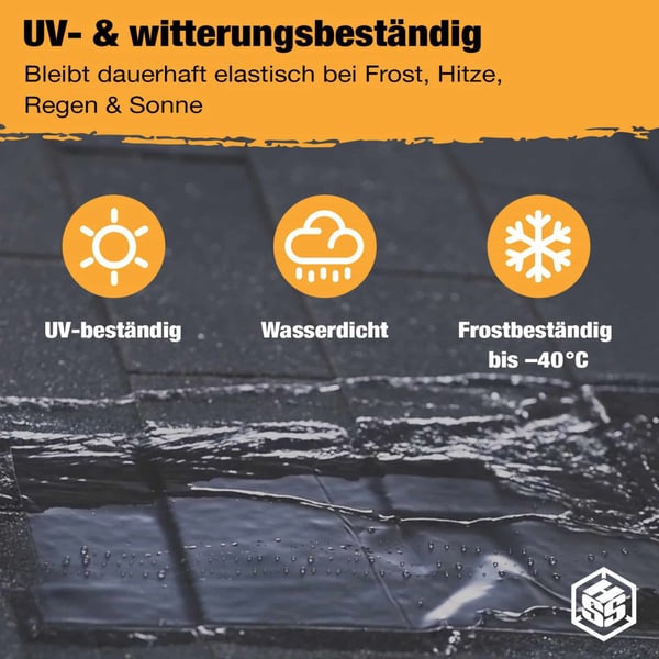 Dak reparatieband EPDM grijs, UV- en weerbestendig, waterdicht, vorstbestendig tot -40°C