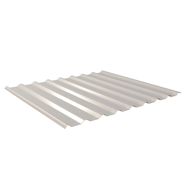 Damwandplaat 20/1100, Grijswit (RAL 9002), 0,50 mm, bovenaanzicht schuin