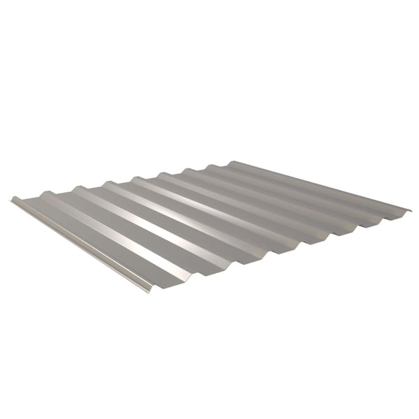 Damwandplaat 20/1100, grijs aluminiumkleurig, 0,50 mm staal, 25 µm polyestercoating, hoofdaanzicht