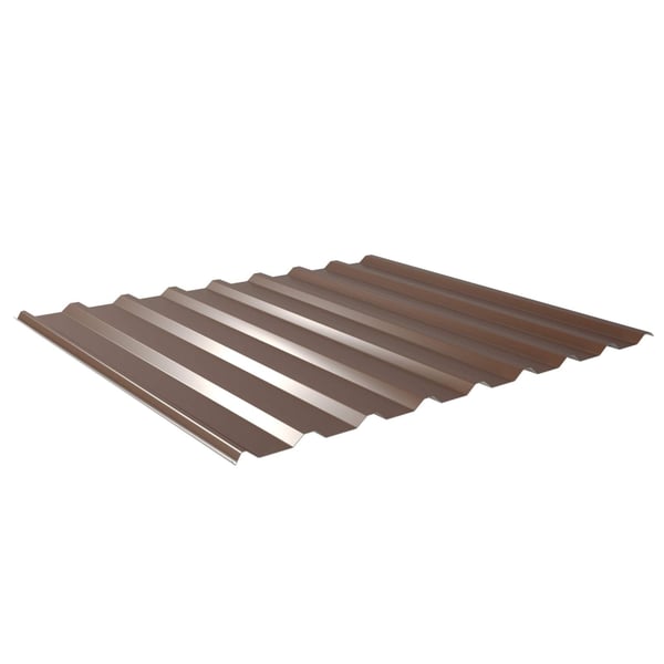 Damwandplaat 20/1100 Notenbruin, 0,75 mm staal, 25 µm polyester coating, hoofdweergave