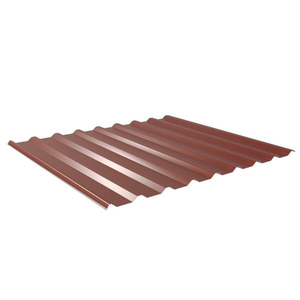 Damwandplaat 20/1100 roodbruin, 0,75 mm staal, 25 µm polyestercoating, hoofdweergave