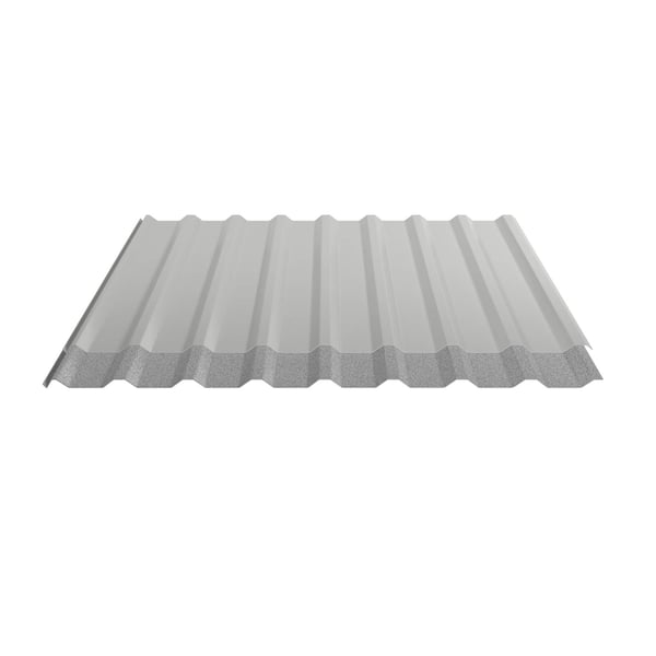 Damwandplaat 20/1100 Zilver-Metallic met anti-condensvlies, zijaanzicht